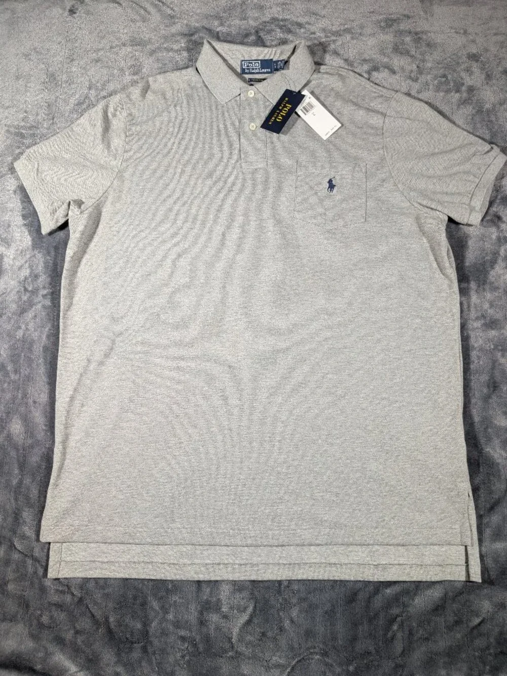 Polo Ralph Lauren Mens Polo Shirt, Sz L, Short Sleeve Cotton Pullover NWT, 1285
